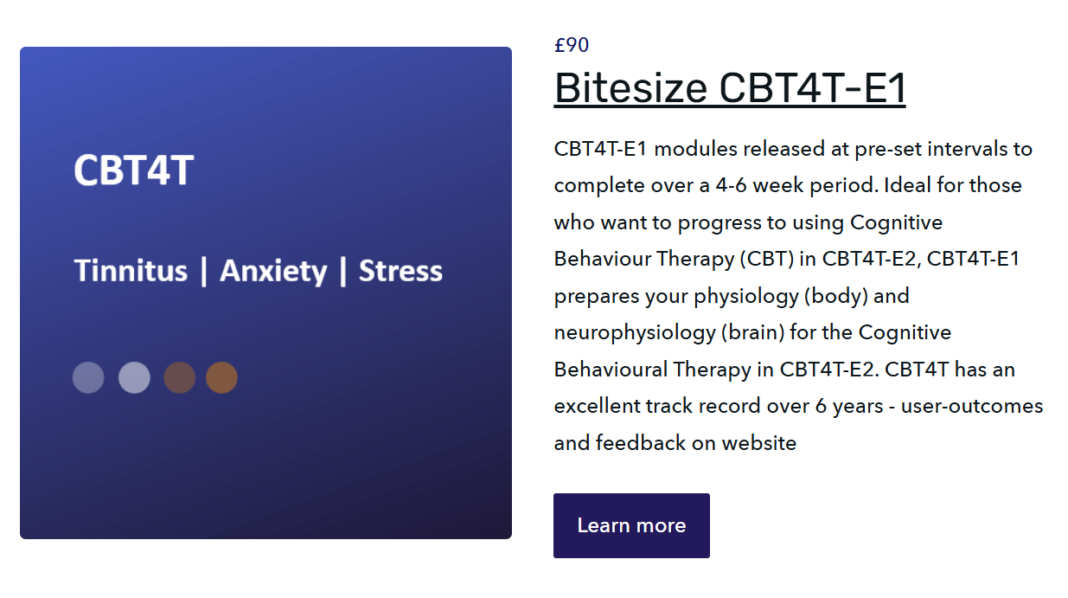 Bitesize CBT4T-E1 prepares your physiology (body) and neurophysiology (brain) for Cognitive Behaviour Therapy (CBT) in CBT4T-E2 